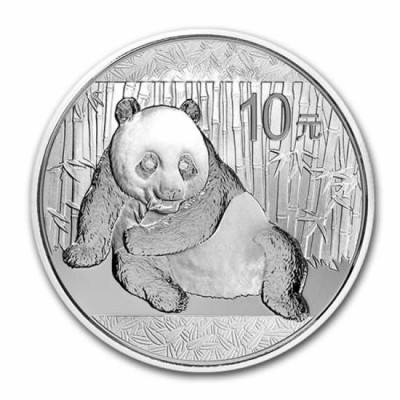 2015 Chinese Panda 10元 1 oz Silver 999 Coin