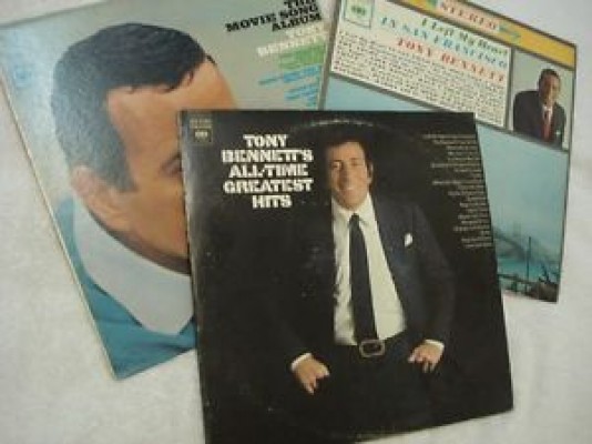 TONY BENNETT, 3 DISQUES VINYLE-VINYL 33 TOURS LP RECORDS