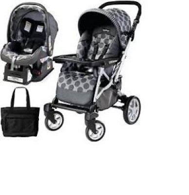 Italian Peg-Perego UNO stroller-bassinet + Peg-Perego car seat.